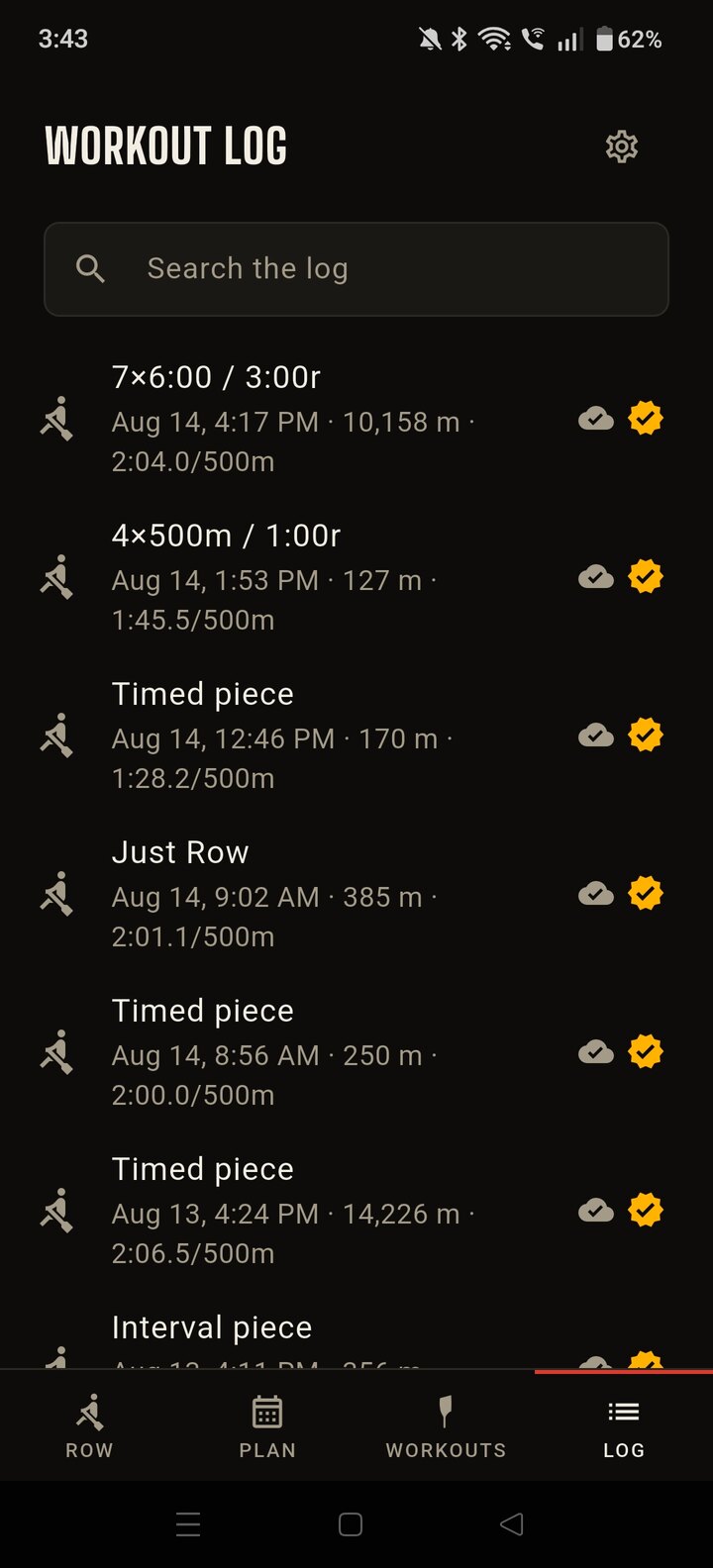 Downstream — your training log